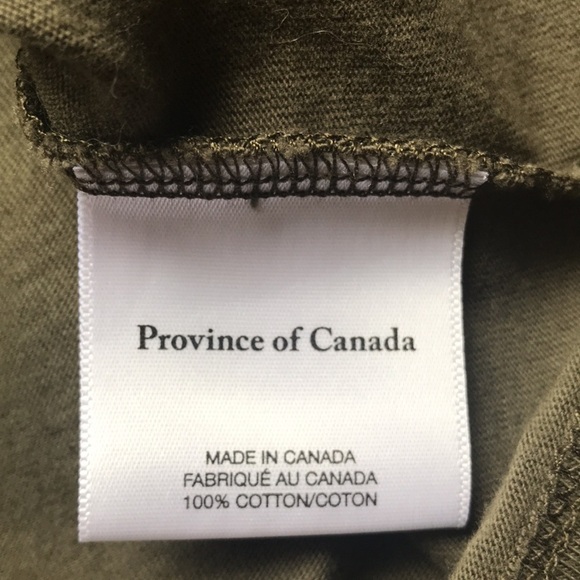 Province of Canada Olive Green Tee T-Shirt Unisex Size XXS - Picture 6 of 12